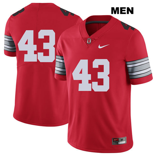 Ohio State Buckeyes Men's Robert Cope #43 Red Authentic Nike 2018 Spring Game No Name College NCAA Stitched Football Jersey DT19K30IQ